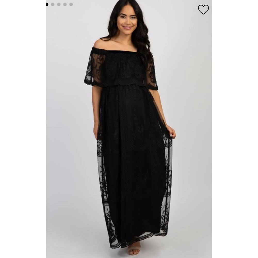 Black Lace Off Shoulder Maxi🖤